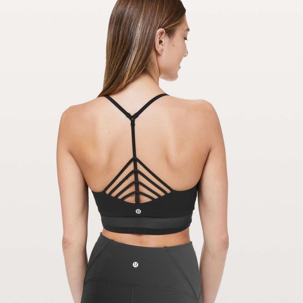 Lululemon Get Strappy Bra in Black EUC